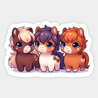 Kawaii Appaloosa Pony Lineup Sticker